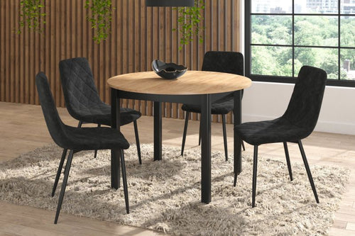 Essgruppe A71-EA, Esszimmer Set , Esstisch (Ausziehbar) mit 4 Stühlen- Farbe wählbar