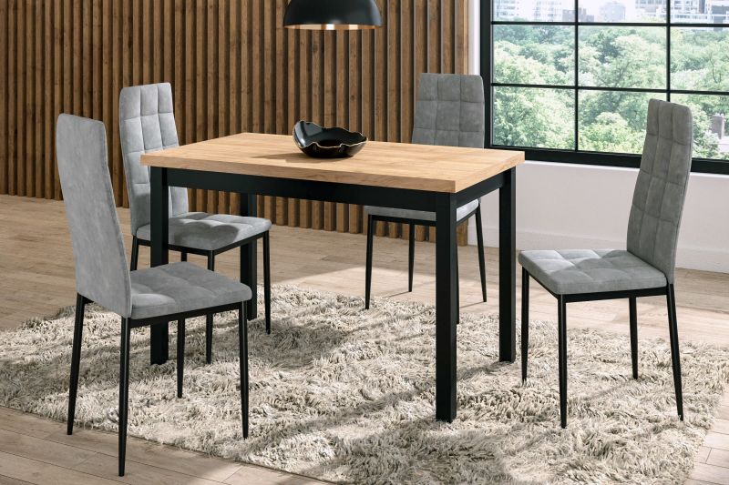 Essgruppe A88, Esszimmer Set , Esstisch mit 4 Stühlen-Farbe wählbar