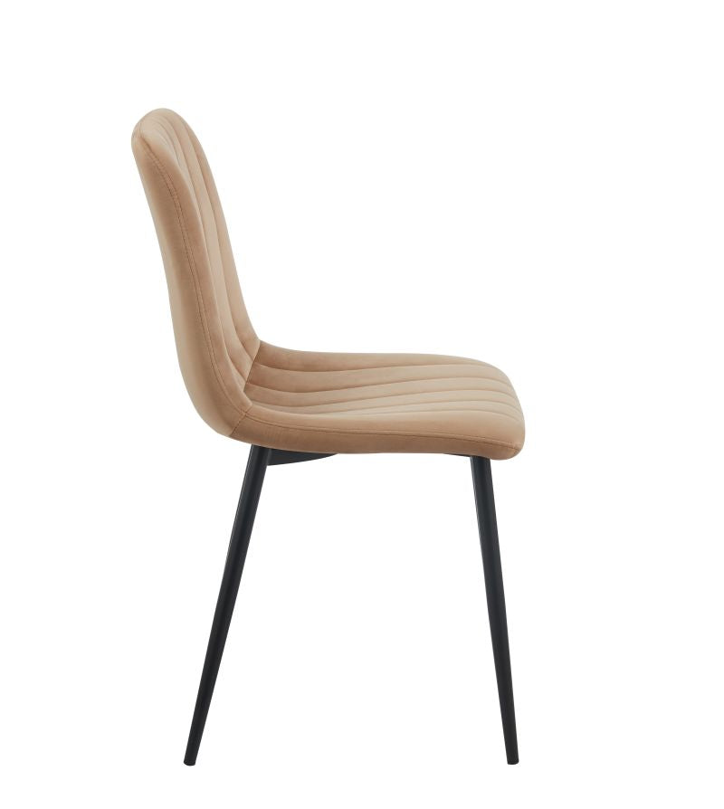 Gepolsterter Samtsessel K17 auf schwarzem Gestell, Farbe wählbar