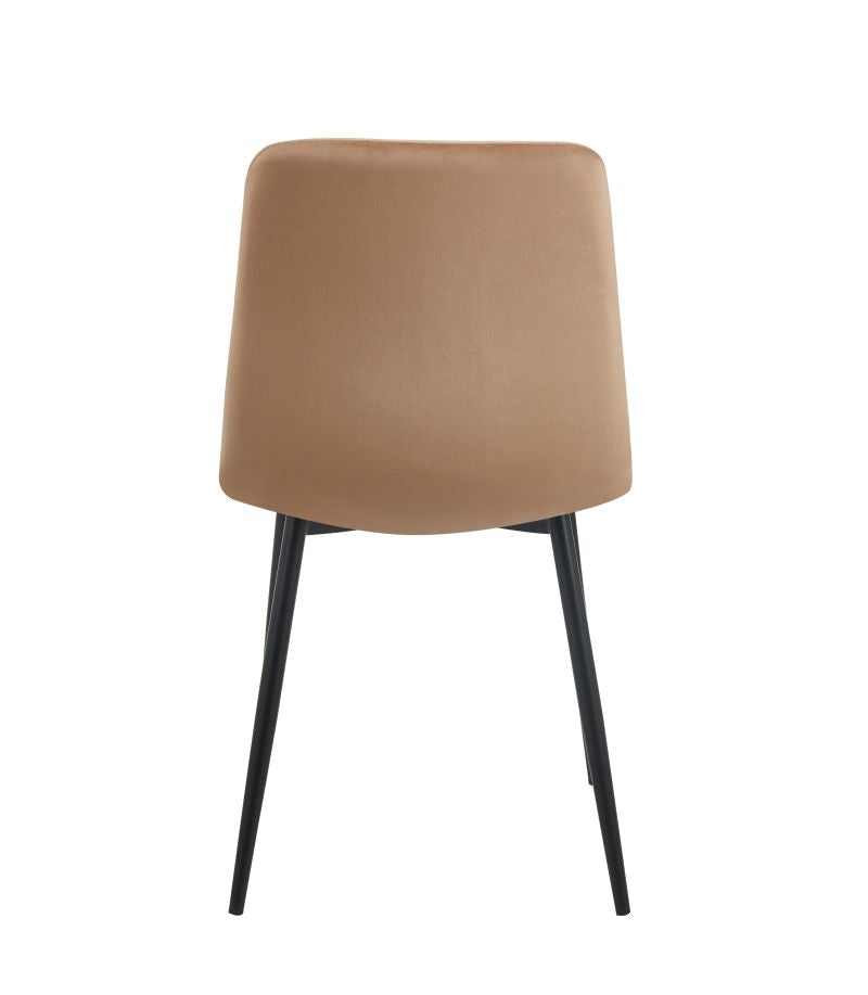 Gepolsterter Samtsessel K17 auf schwarzem Gestell, Farbe wählbar