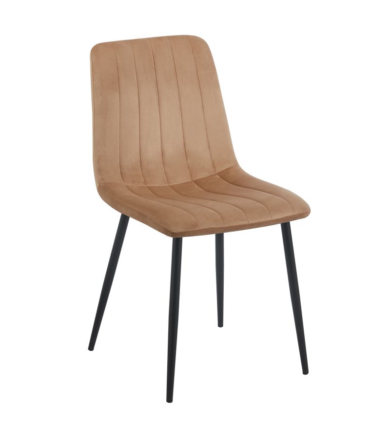 Gepolsterter Samtsessel K17 auf schwarzem Gestell, Farbe wählbar