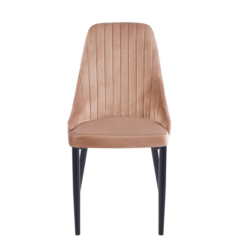 Eleganter, samtbezogener Sessel K44– mit schwarzen Beinen, verschiedene Farben