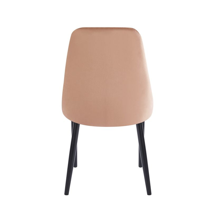 Eleganter, samtbezogener Sessel K44– mit schwarzen Beinen, verschiedene Farben