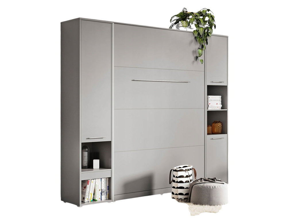 Schrankbett C0178 mit Seitenschränke, Schlaffläche 140x200cm, Farbe wählbar