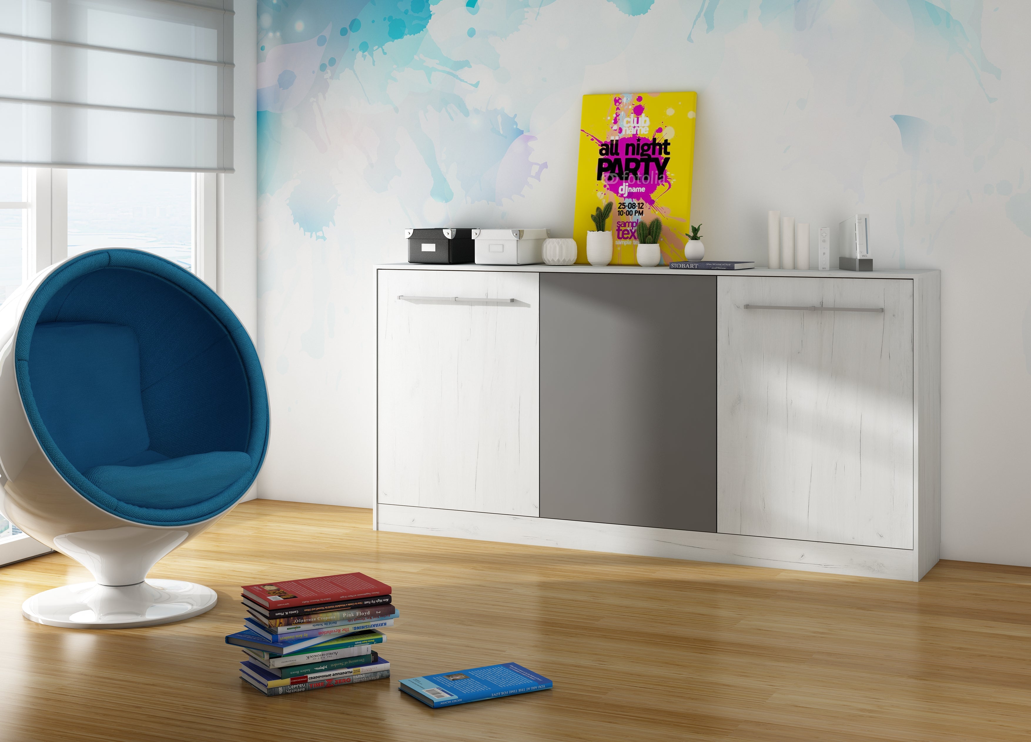 Schrankbett ROG , Schlaffläche 90x200 cm , Farbe wählbar