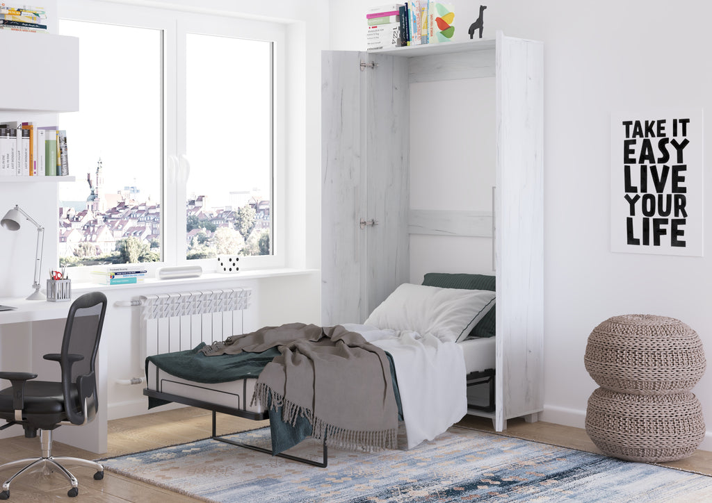 Schrankbett TED90 , Schlaffläche 90x200 cm , Farbe wählbar