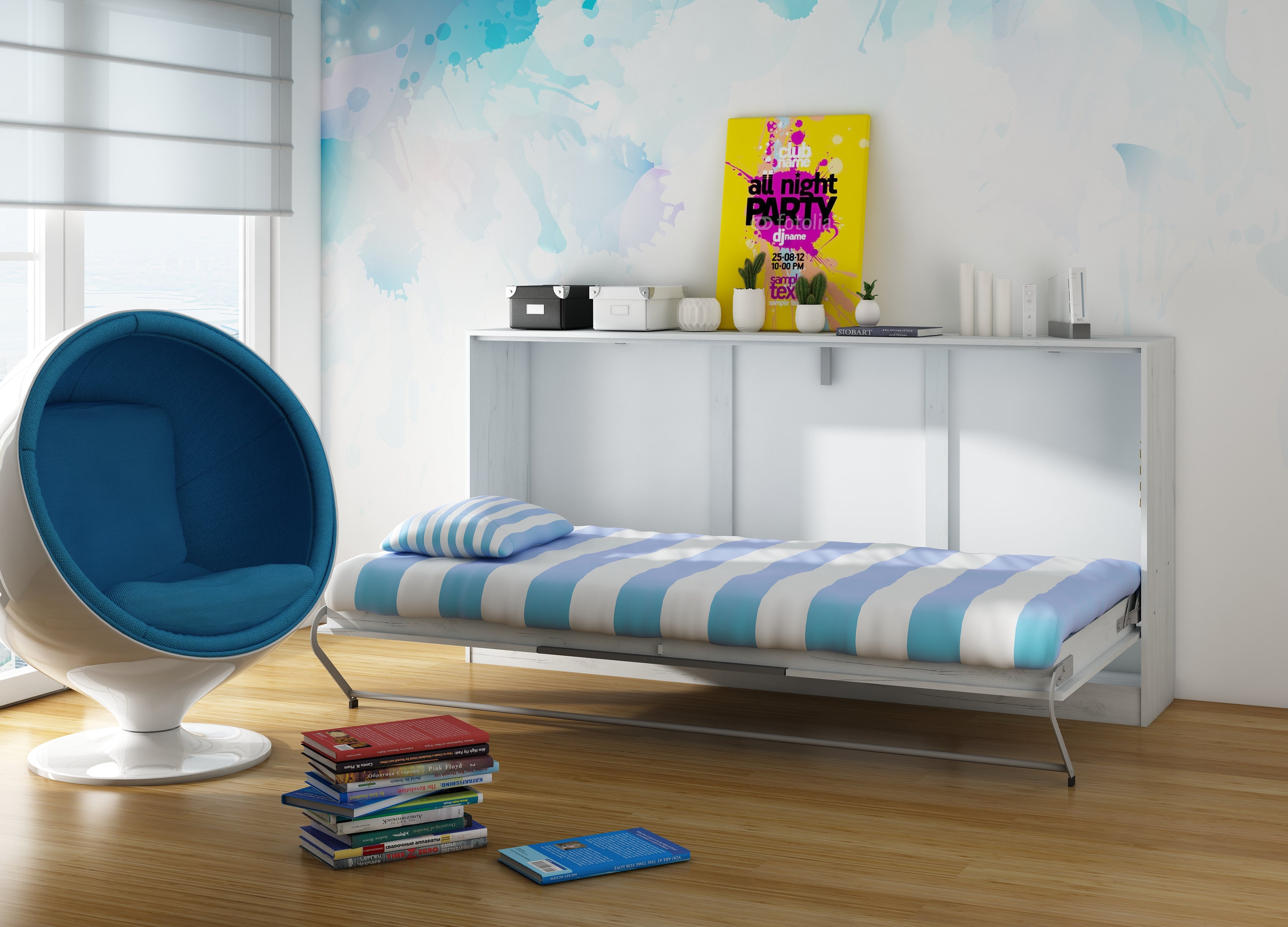 Schrankbett ROG , Schlaffläche 90x200 cm , Farbe wählbar