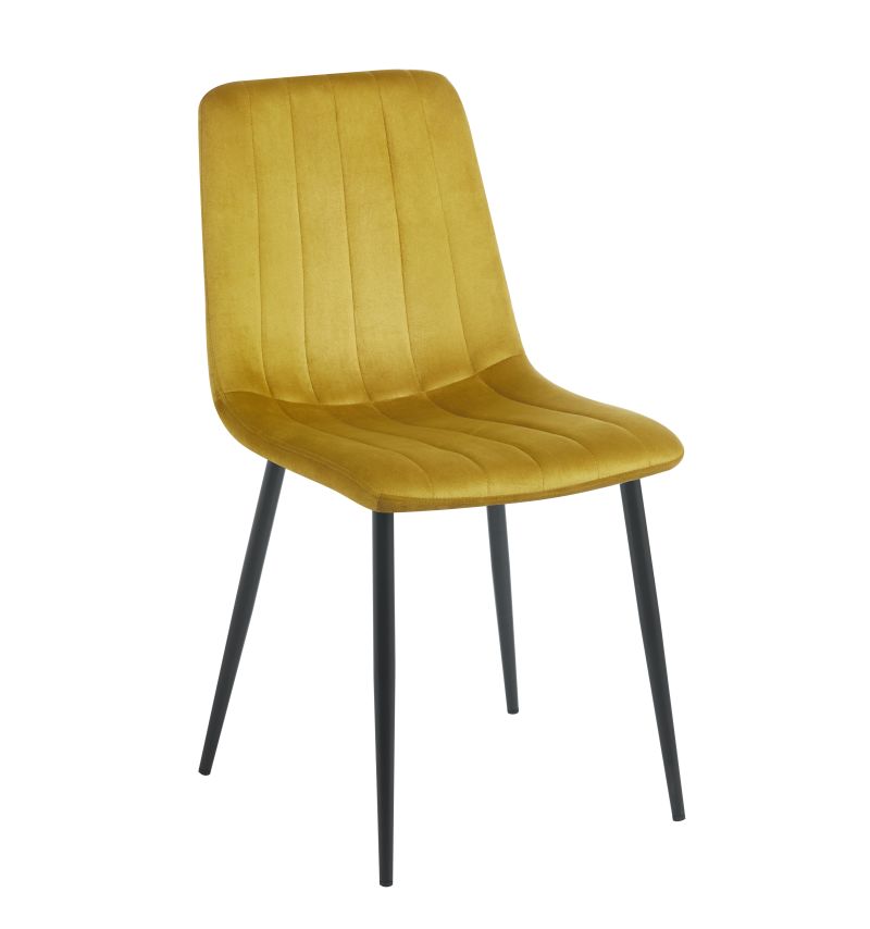 Gepolsterter Samtsessel K17 auf schwarzem Gestell, Farbe wählbar