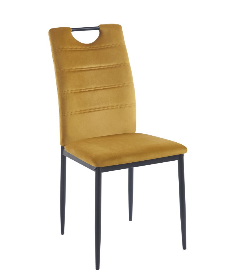 Modern gepolsterter Stuhl K13–  Metallgestell, verschiedene Farben