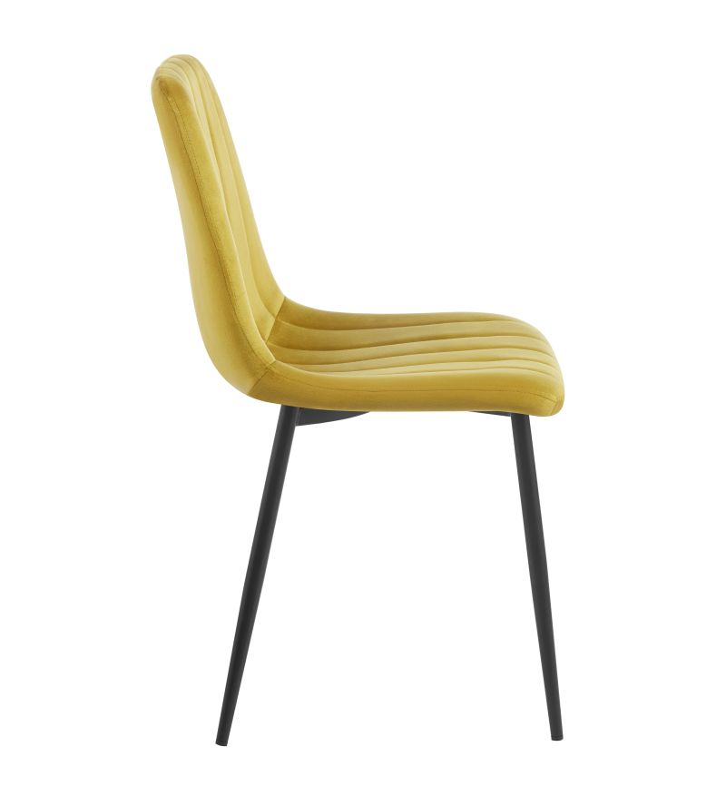 Gepolsterter Samtsessel K17 auf schwarzem Gestell, Farbe wählbar