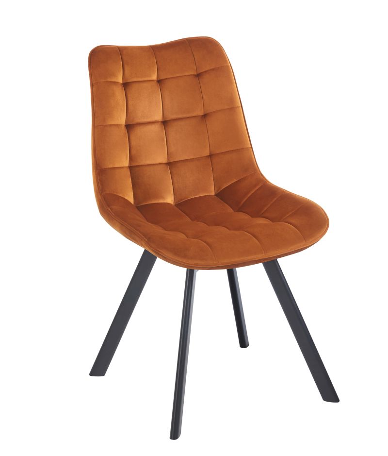 180° drehbarer Stuhl KO265, Velours, mit Rückstellfunktion, Farbe wählbar