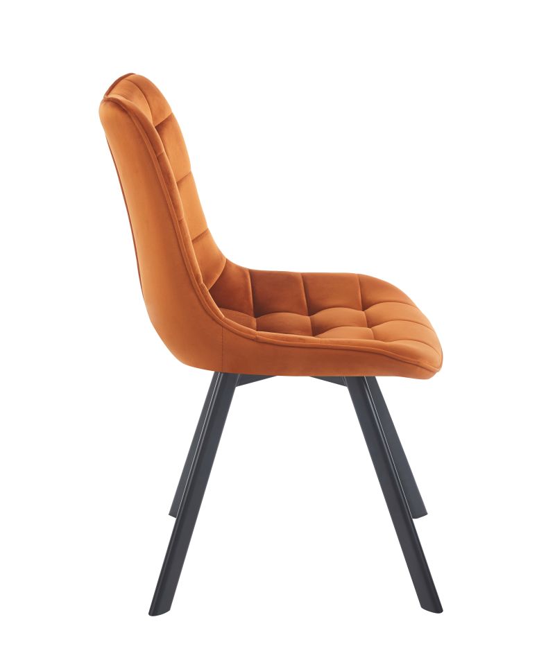 180° drehbarer Stuhl KO265, Velours, mit Rückstellfunktion, Farbe wählbar