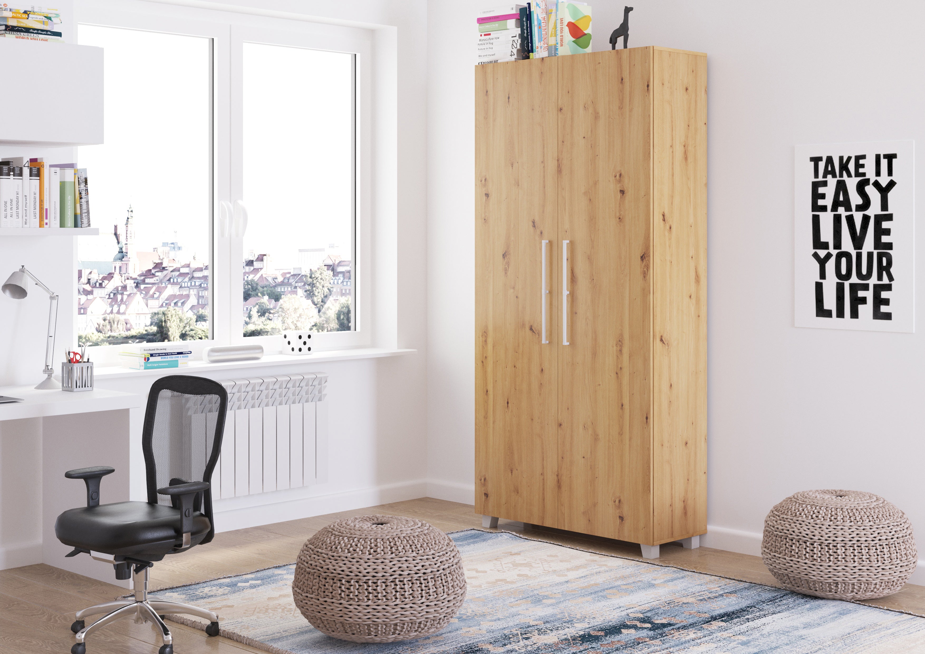 Schrankbett TED90 , Schlaffläche 90x200 cm , Farbe wählbar