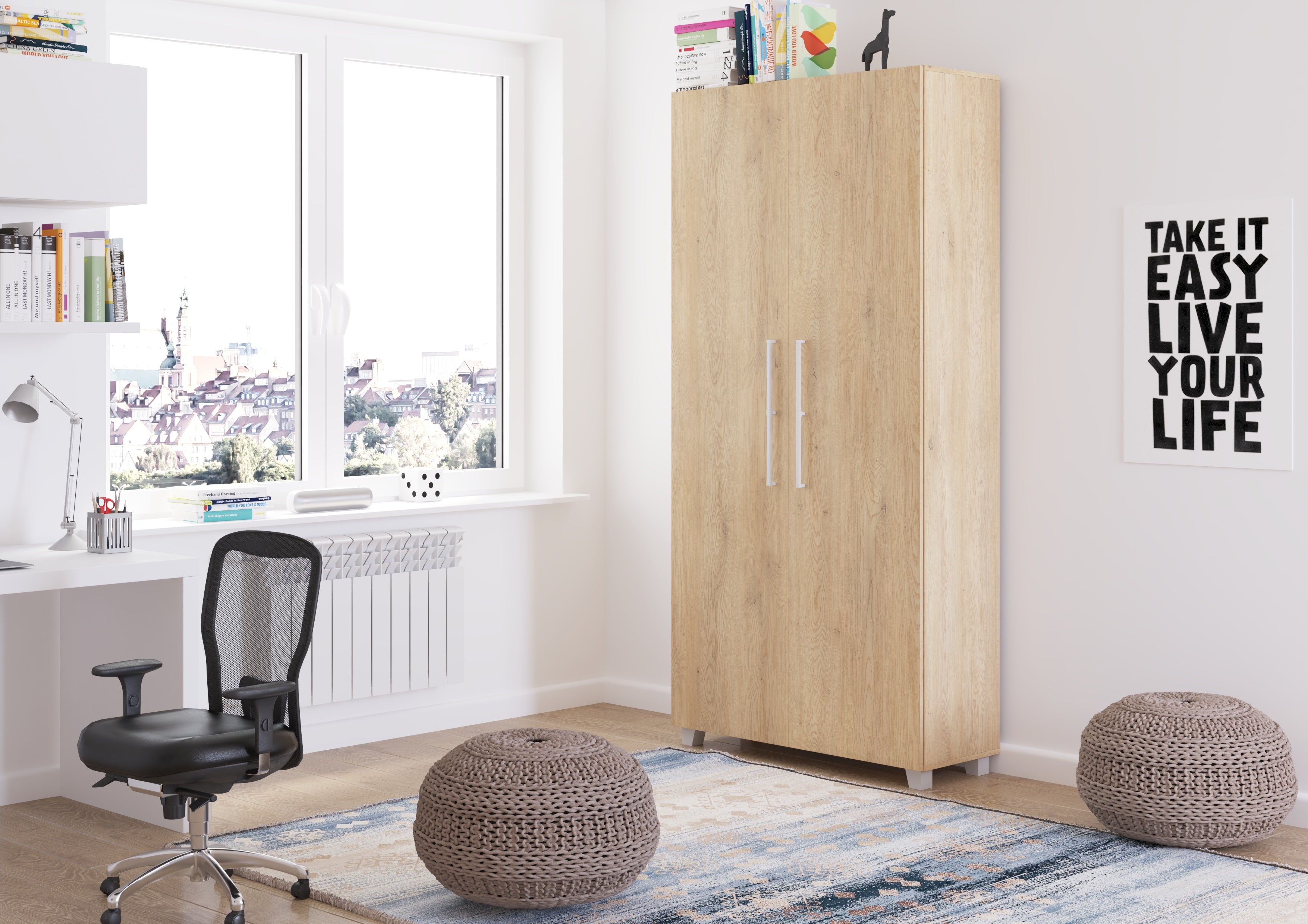 Schrankbett TED90 , Schlaffläche 90x200 cm , Farbe wählbar