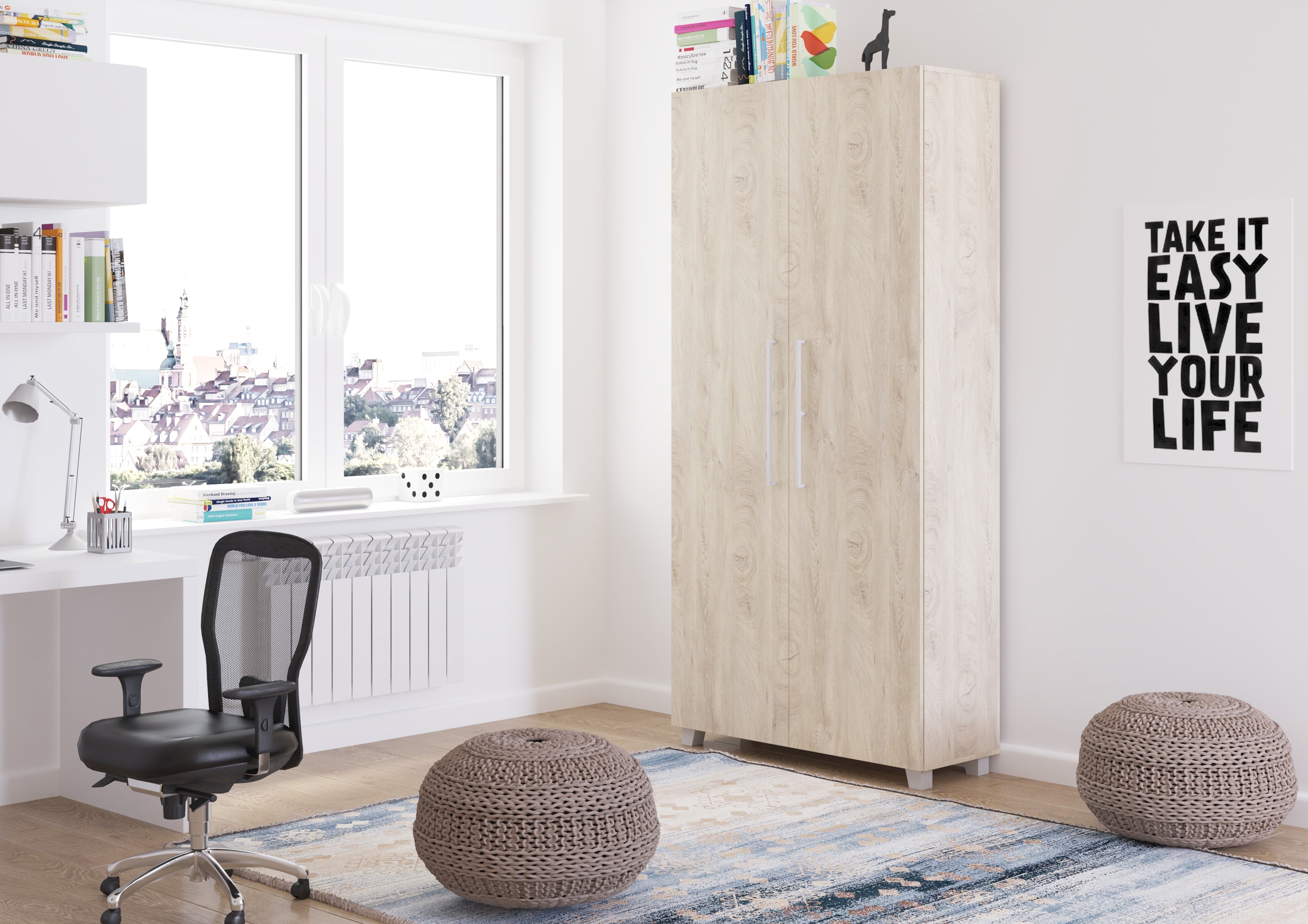 Schrankbett TED90 , Schlaffläche 90x200 cm , Farbe wählbar