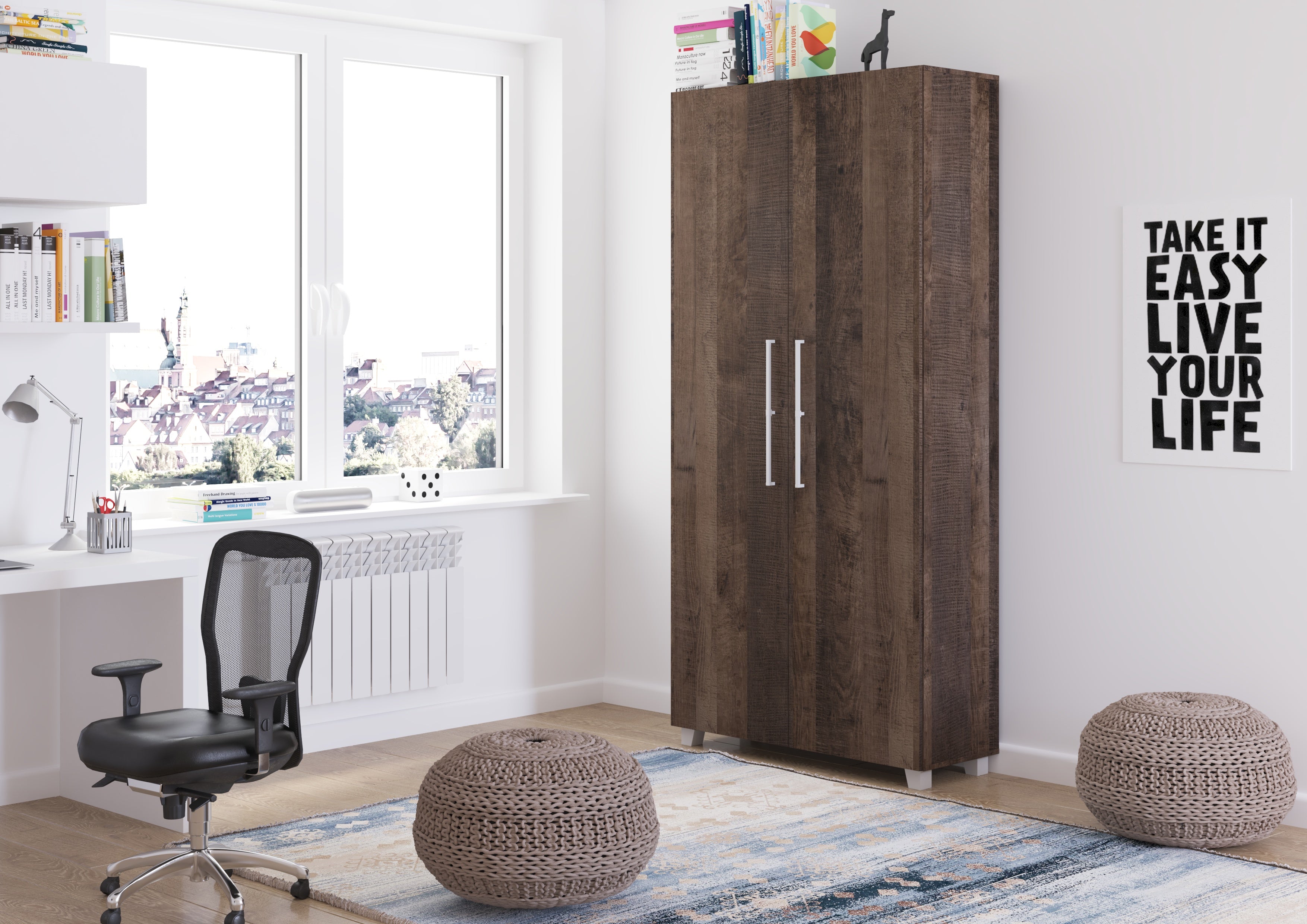 Schrankbett TED90 , Schlaffläche 90x200 cm , Farbe wählbar