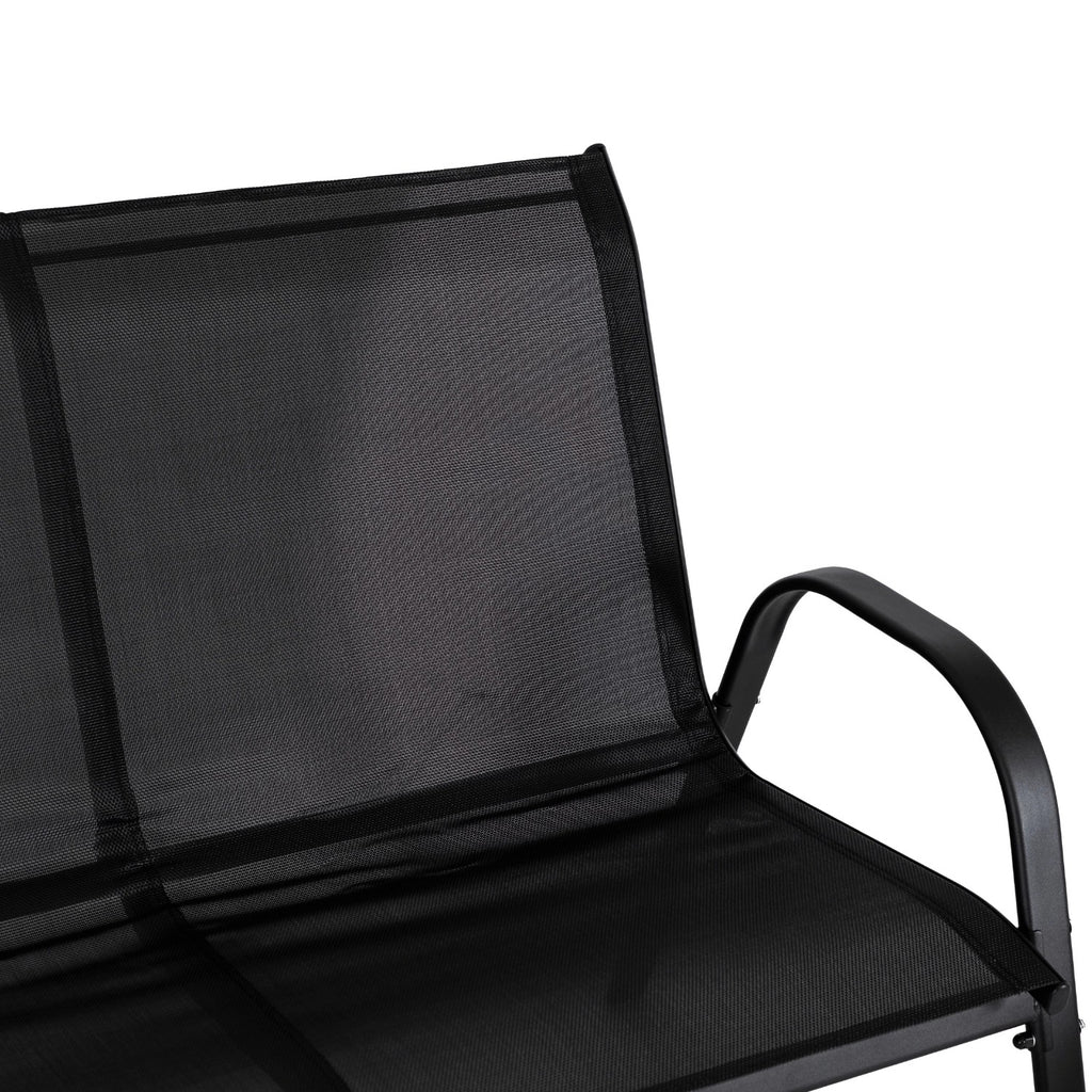 Gartenmöbel-Set EL-MINNES, Farbe Schwarz , Bank, Stühle, Tisch , Terrassen-Set