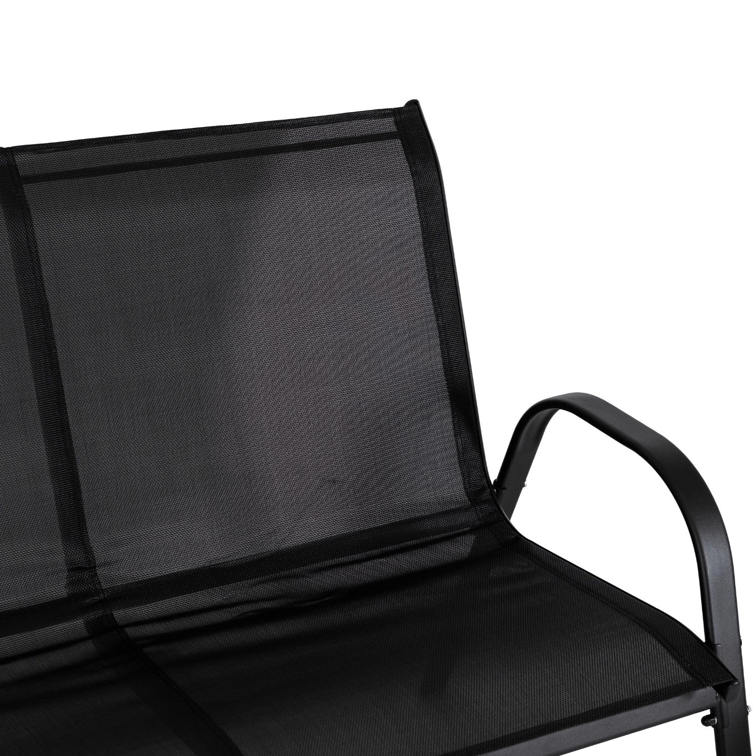 Gartenmöbel-Set EL-MINNES, Farbe Schwarz , Bank, Stühle, Tisch , Terrassen-Set