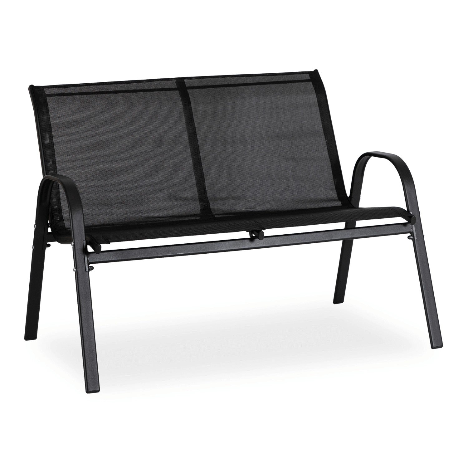 Gartenmöbel-Set EL-MINNES, Farbe Schwarz , Bank, Stühle, Tisch , Terrassen-Set