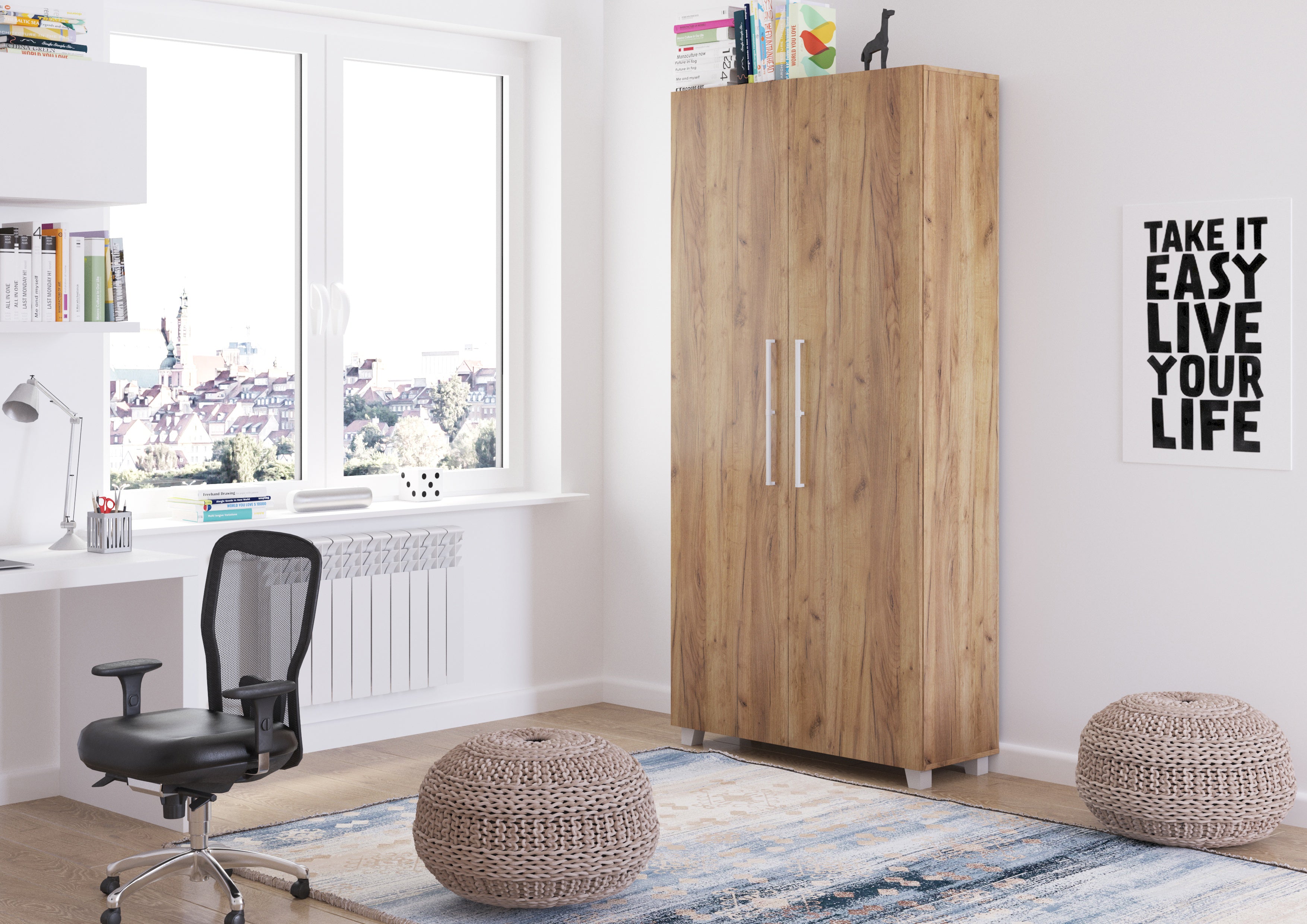 Schrankbett TED90 , Schlaffläche 90x200 cm , Farbe wählbar