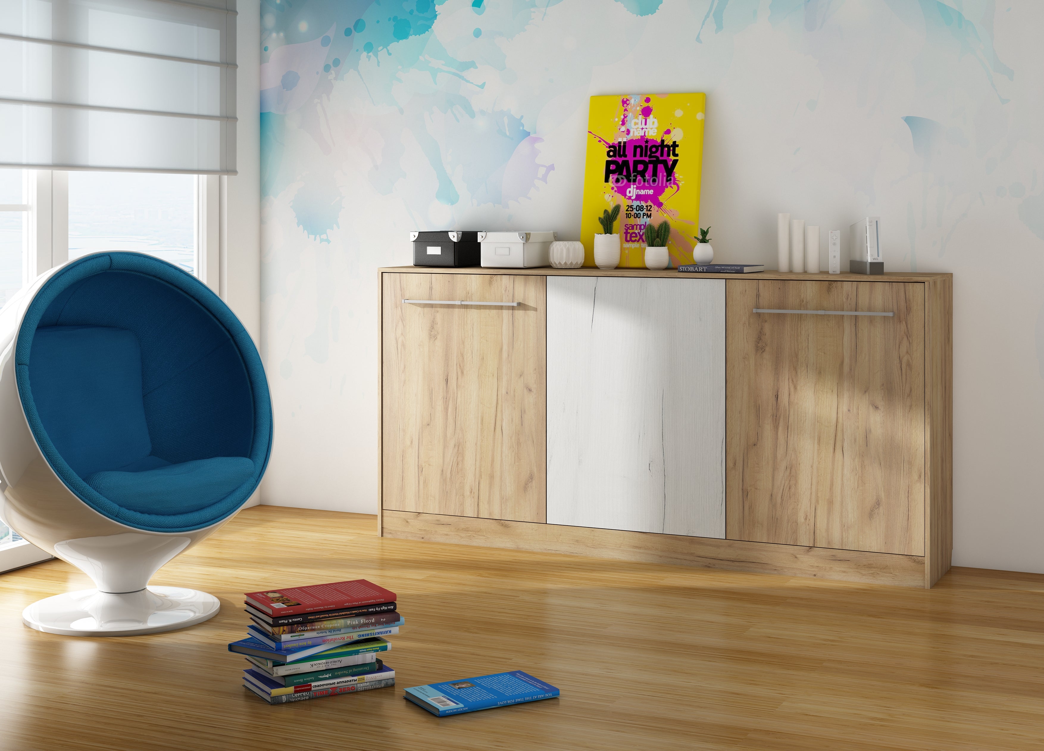 Schrankbett ROG , Schlaffläche 90x200 cm , Farbe wählbar