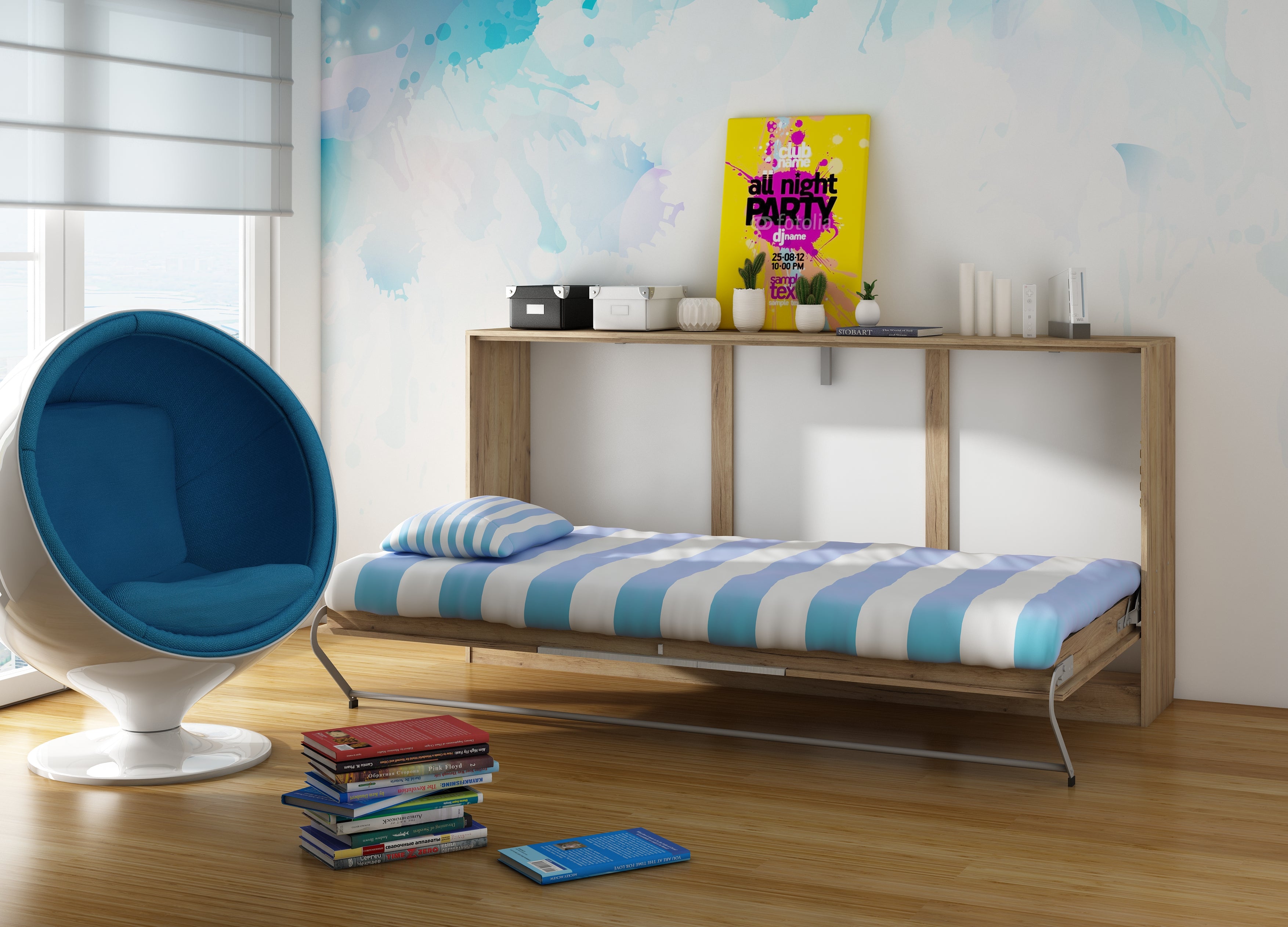 Schrankbett ROG , Schlaffläche 90x200 cm , Farbe wählbar