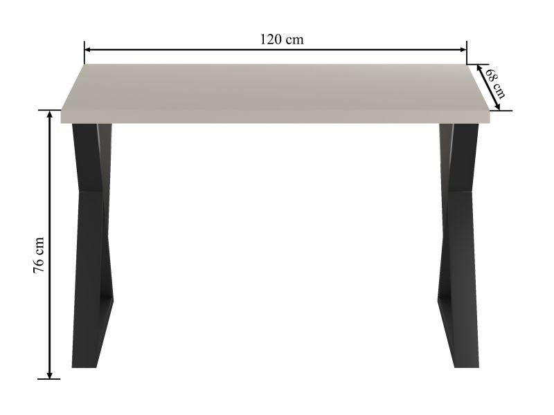 Esstisch ST-B+Y , 120x68x76 cm , Farbe
