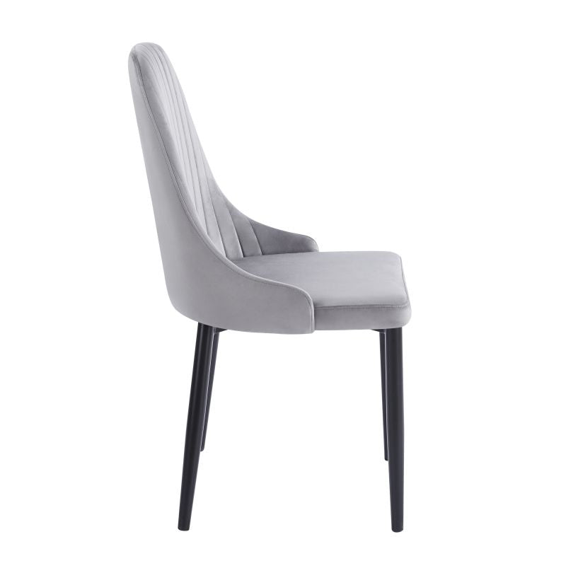 Eleganter, samtbezogener Sessel K44– mit schwarzen Beinen, verschiedene Farben