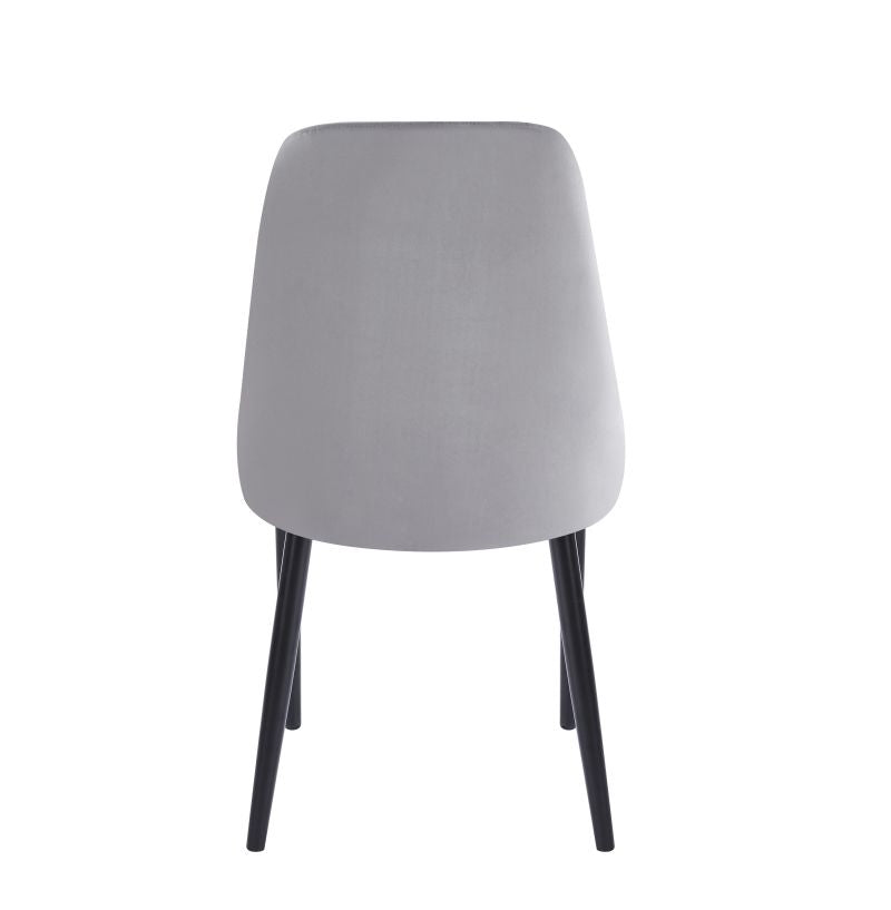 Eleganter, samtbezogener Sessel K44– mit schwarzen Beinen, verschiedene Farben