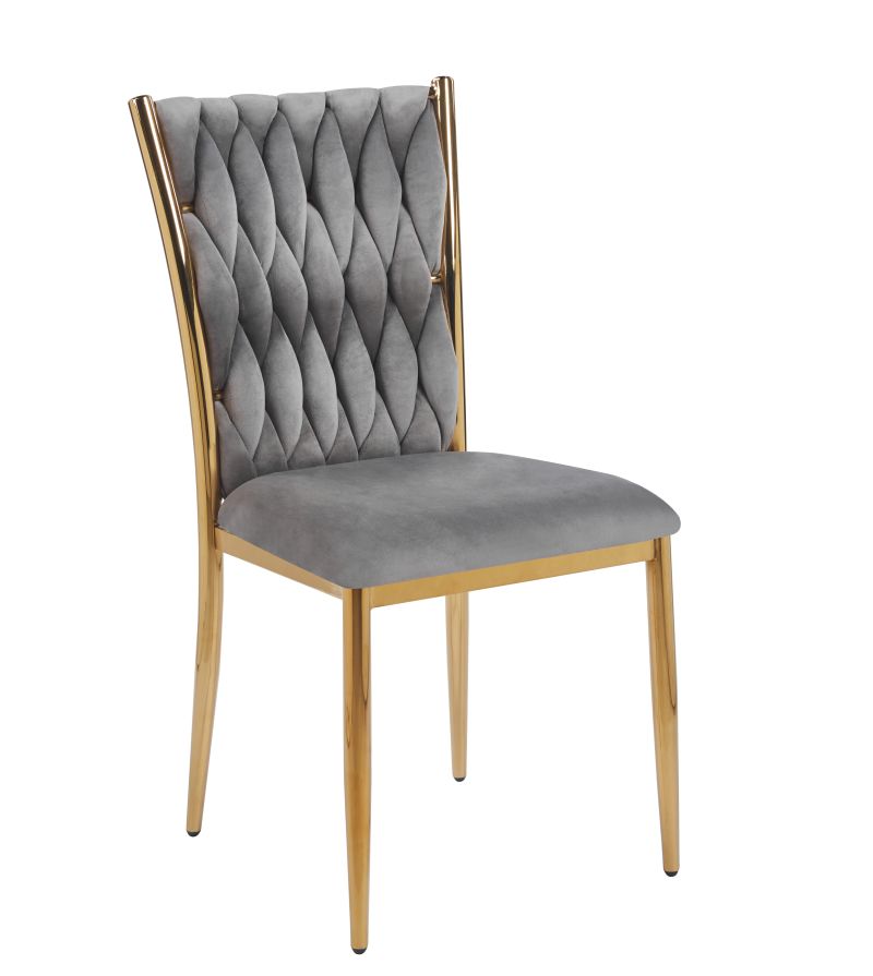Geflochtener Sessel K37 für das Wohnzimmer, Metallgestell in Goldoptik, verschiedene Farben