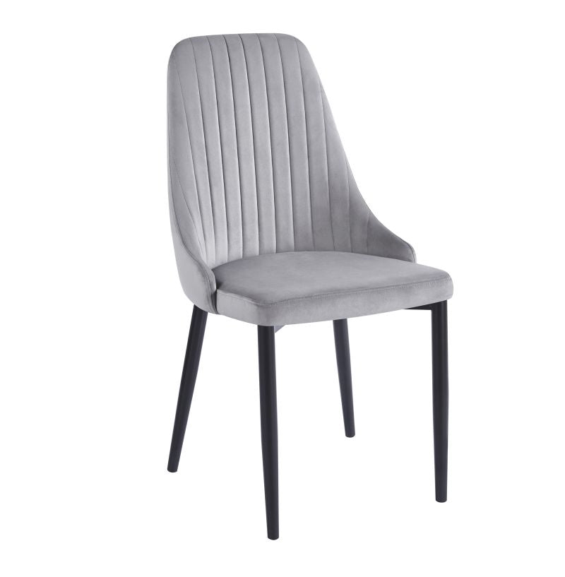 Eleganter, samtbezogener Sessel K44– mit schwarzen Beinen, verschiedene Farben