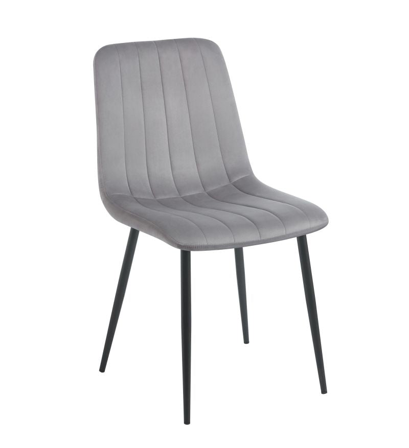 Gepolsterter Samtsessel K17 auf schwarzem Gestell, Farbe wählbar