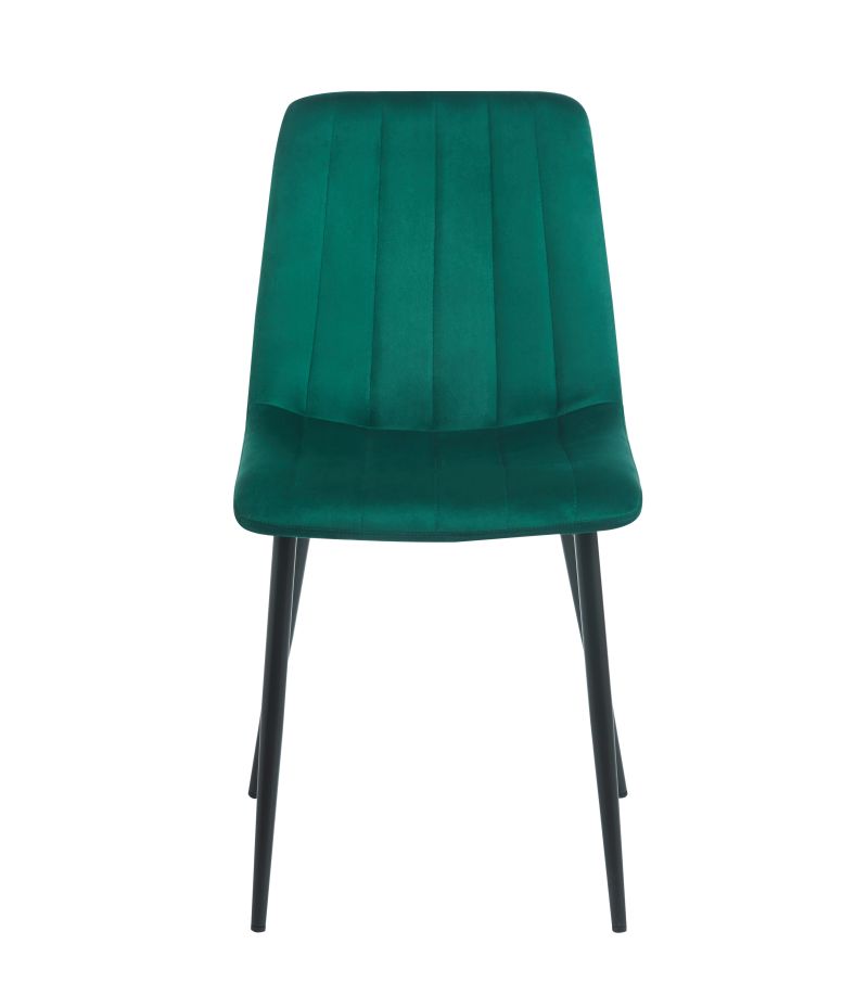 Gepolsterter Samtsessel K17 auf schwarzem Gestell, Farbe wählbar