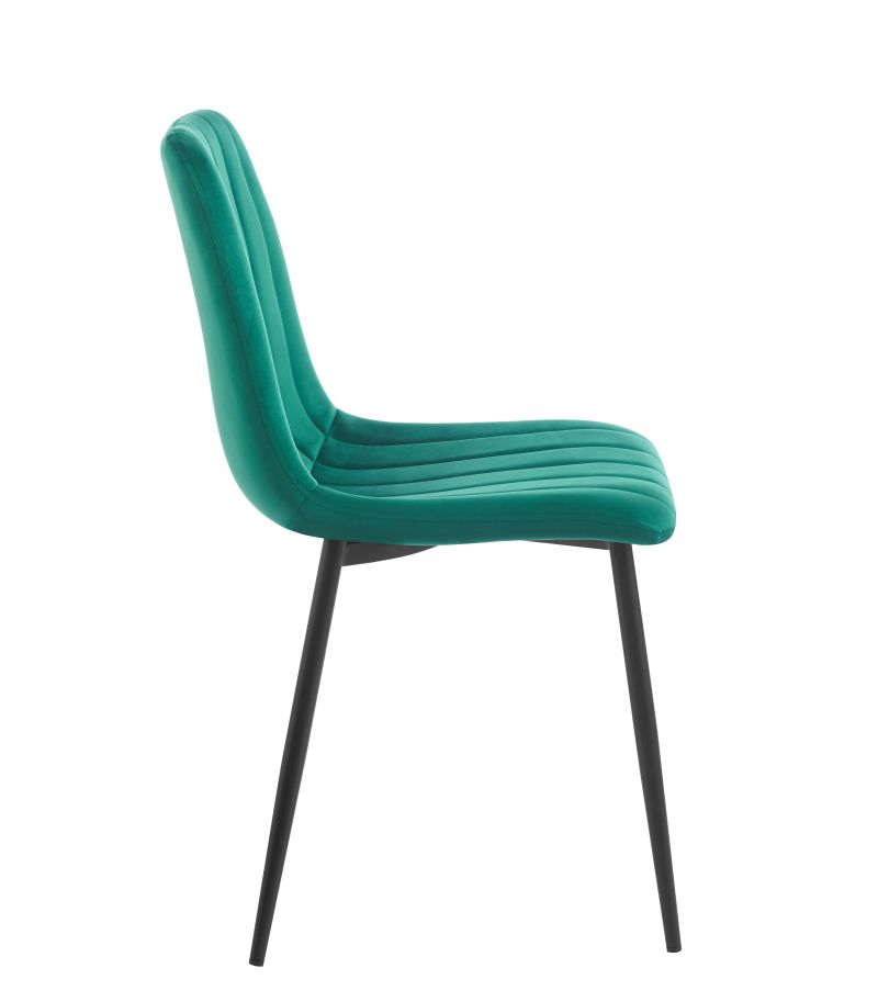 Gepolsterter Samtsessel K17 auf schwarzem Gestell, Farbe wählbar