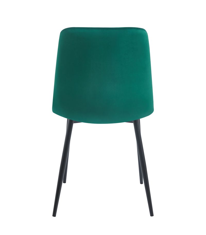 Gepolsterter Samtsessel K17 auf schwarzem Gestell, Farbe wählbar