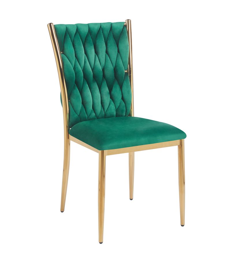 Geflochtener Sessel K37 für das Wohnzimmer, Metallgestell in Goldoptik, verschiedene Farben