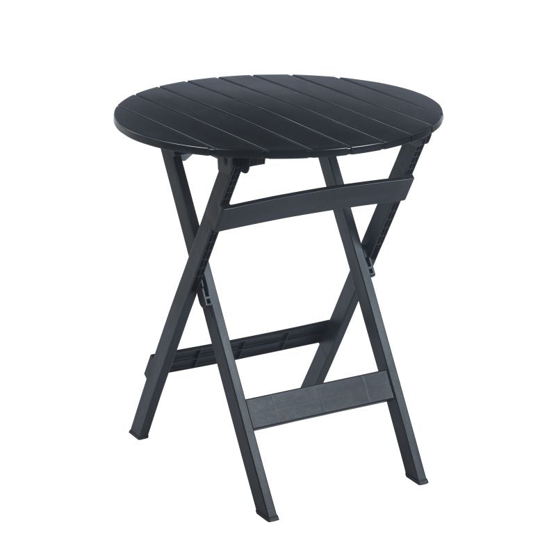 Klappbares Gartenmöbelset für Garten/Balkon, Schwarz, 2 Stühle, 1 Tisch