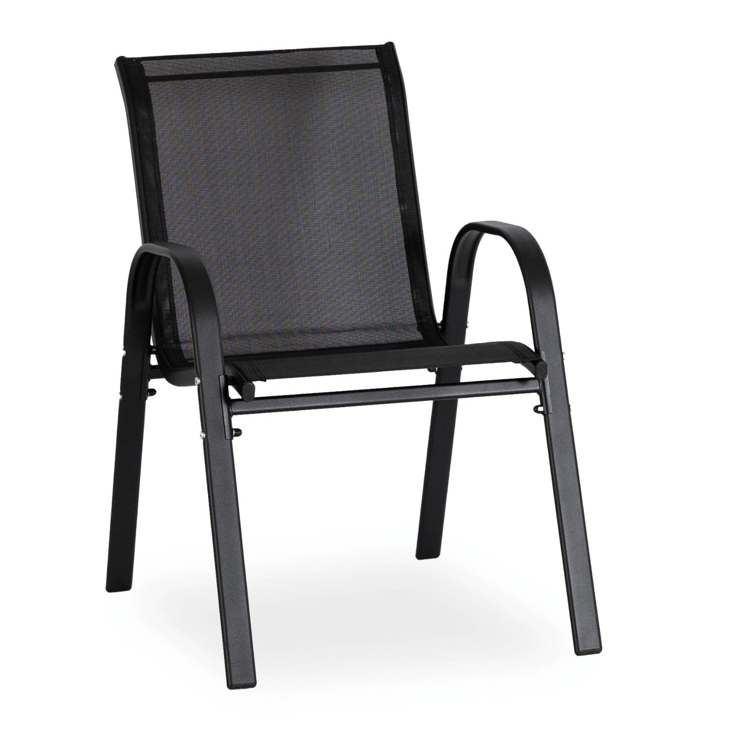 Gartenmöbel-Set EL-MINNES, Farbe Schwarz , Bank, Stühle, Tisch , Terrassen-Set