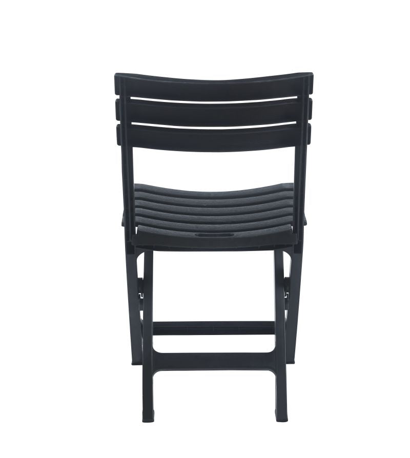 Klappbares Gartenmöbelset für Garten/Balkon, Schwarz, 2 Stühle, 1 Tisch