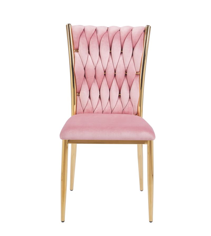 Geflochtener Sessel K37 für das Wohnzimmer, Metallgestell in Goldoptik, verschiedene Farben