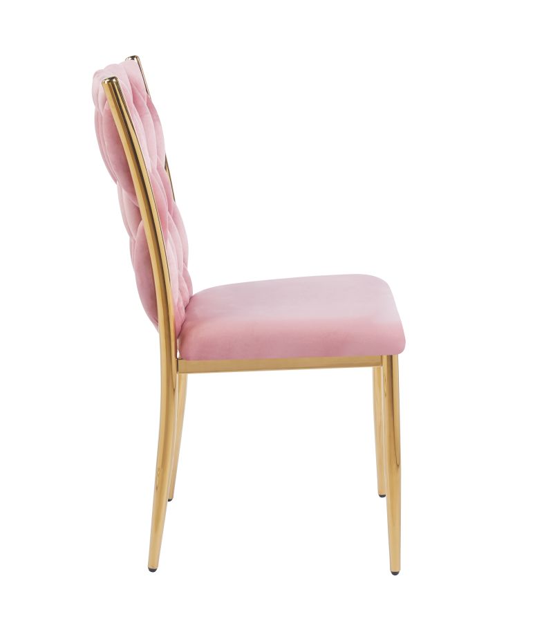 Geflochtener Sessel K37 für das Wohnzimmer, Metallgestell in Goldoptik, verschiedene Farben
