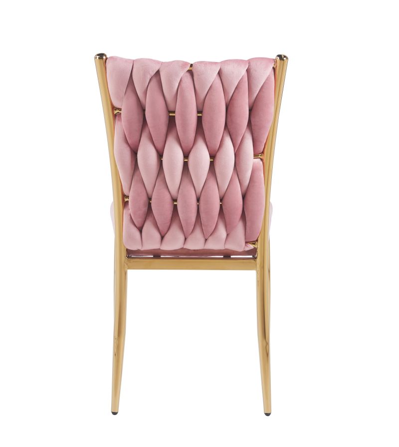Geflochtener Sessel K37 für das Wohnzimmer, Metallgestell in Goldoptik, verschiedene Farben