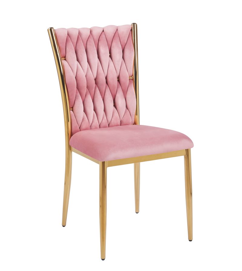 Geflochtener Sessel K37 für das Wohnzimmer, Metallgestell in Goldoptik, verschiedene Farben