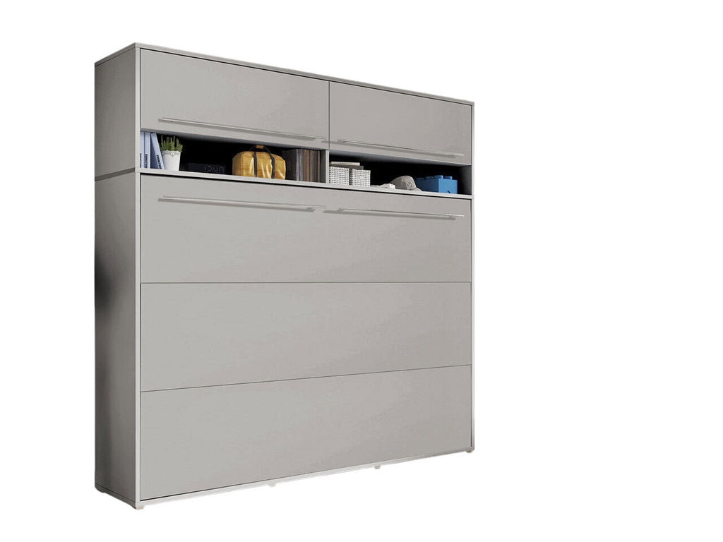 Schrankbett, C049 mit Aufsatzschrank, Schlaffläche 140x200cm, Farbe wählbar