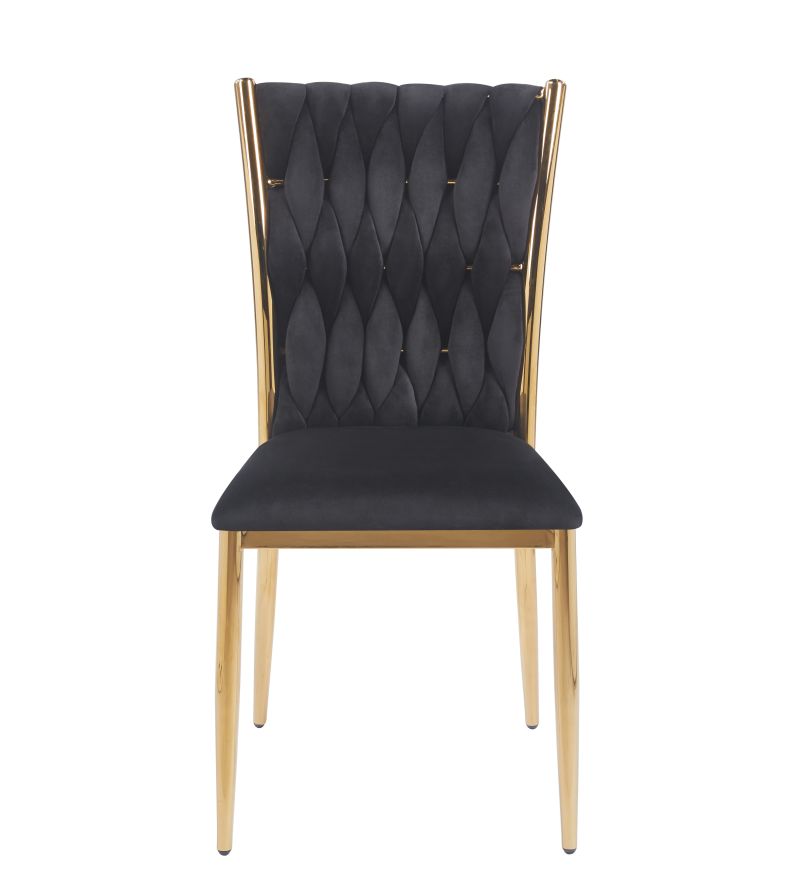 Geflochtener Sessel K37 für das Wohnzimmer, Metallgestell in Goldoptik, verschiedene Farben