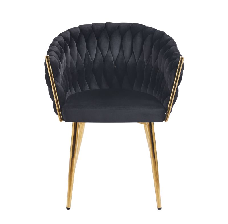 Eleganter Samtstuhl K7-FX-G in verschiedene Farben mit goldenen Beinen
