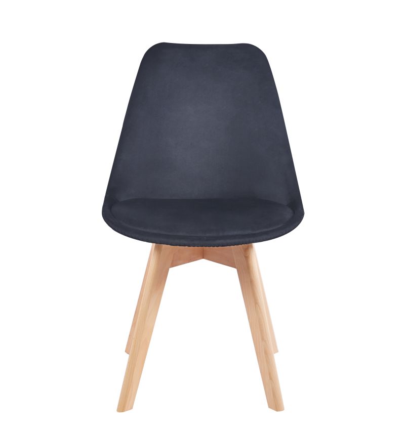 Moderner Designstuhl PC-010-V – Schwarz / Buchenholz