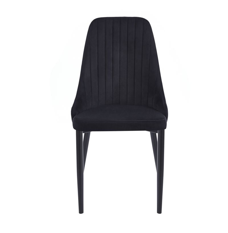 Eleganter, samtbezogener Sessel K44– mit schwarzen Beinen, verschiedene Farben