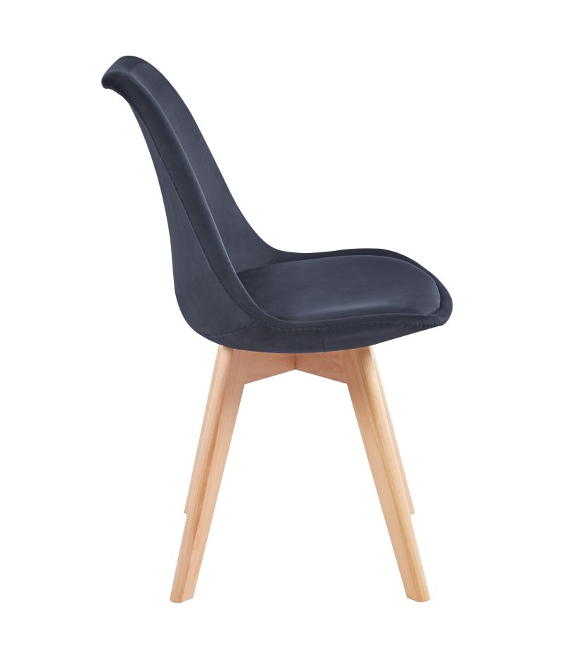 Moderner Designstuhl PC-010-V – Schwarz / Buchenholz