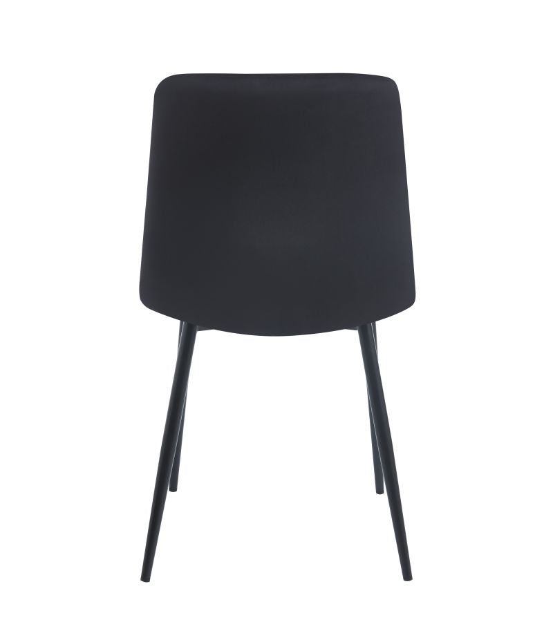 Gepolsterter Samtsessel K17 auf schwarzem Gestell, Farbe wählbar